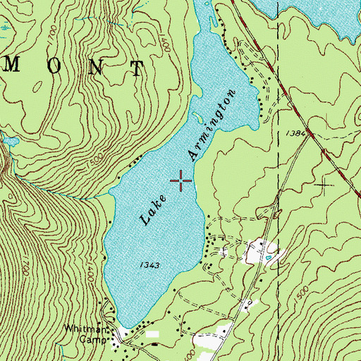 Topographic Map of Lake Armington, NH