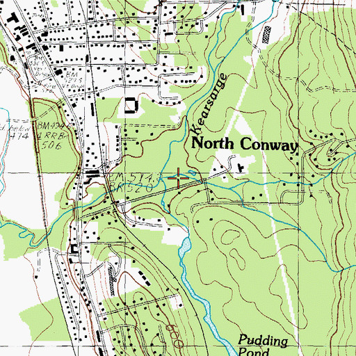 Topographic Map of Artist Brook, NH