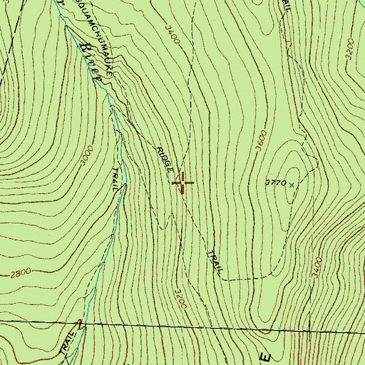 Topographic Map of Asquamchumauke Ridge Trail, NH
