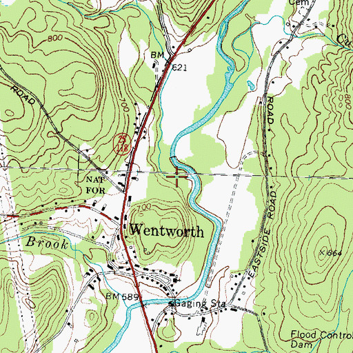 Topographic Map of Atwell Brook, NH