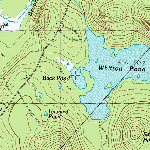 Topographic Map of Back Pond, NH