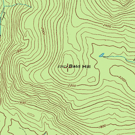 Topographic Map of Bald Hill, NH