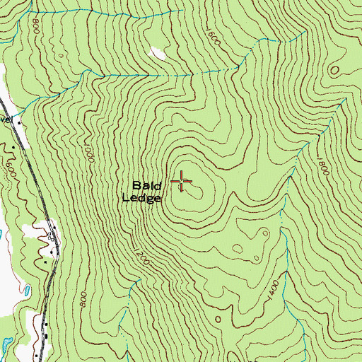 Topographic Map of Bald Ledge, NH