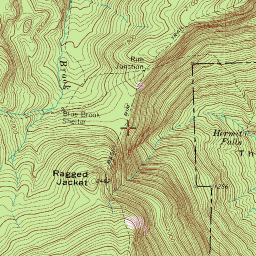 Topographic Map of Basin Rim Trail, NH