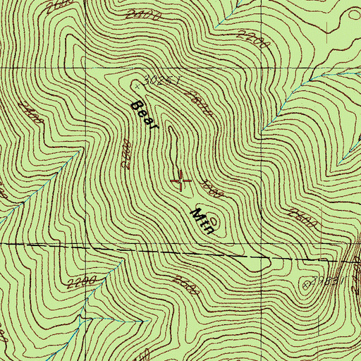 Topographic Map of Bear Mountain Trail, NH