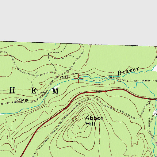 Topographic Map of Beaver Brook, NH