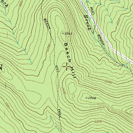 Topographic Map of Beech Hill, NH
