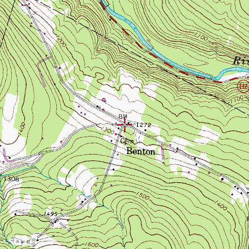 Topographic Map of Benton, NH