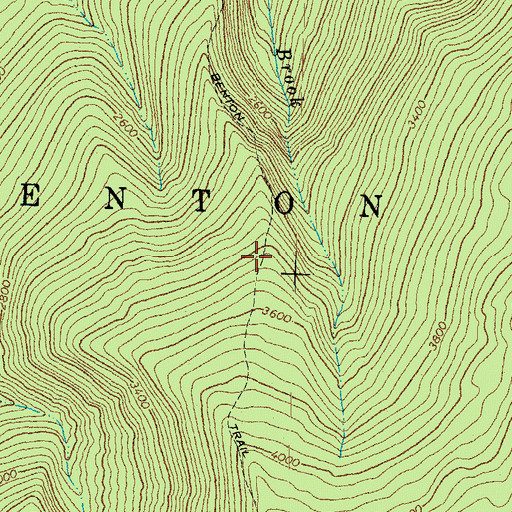 Topographic Map of Benton Trail, NH