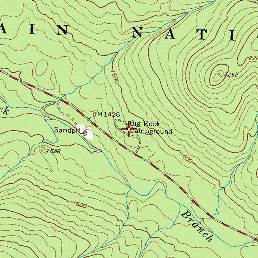 Topographic Map of Big Rock Campground, NH
