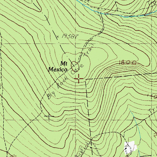 Topographic Map of Big Rock Cave Trail, NH