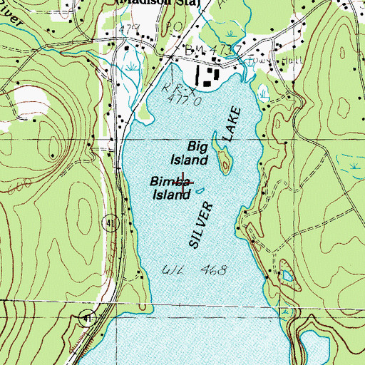 Topographic Map of Bimba Island, NH