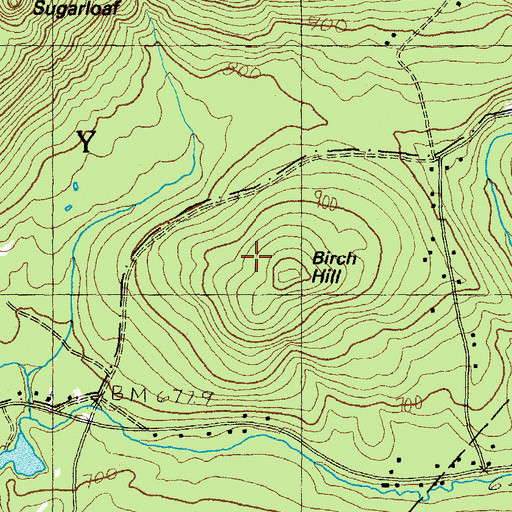 Topographic Map of Birch Hill, NH