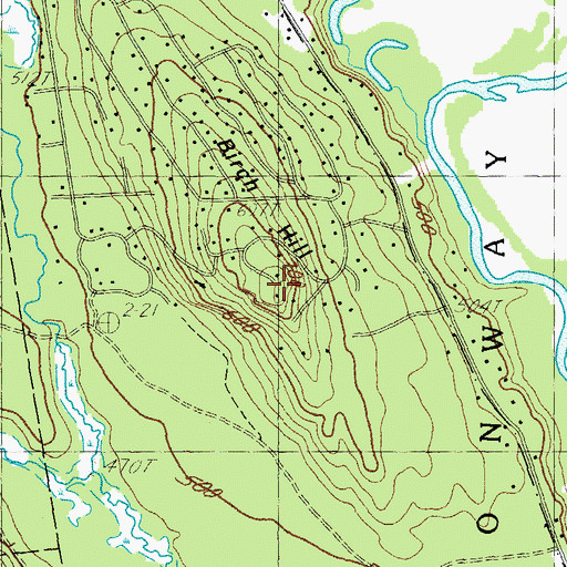 Topographic Map of Birch Hill, NH