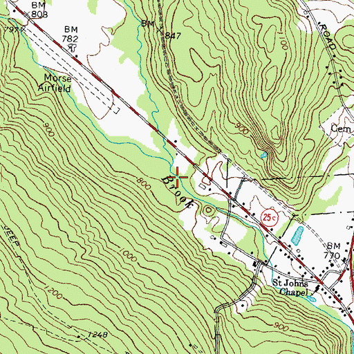 Topographic Map of Black Brook, NH