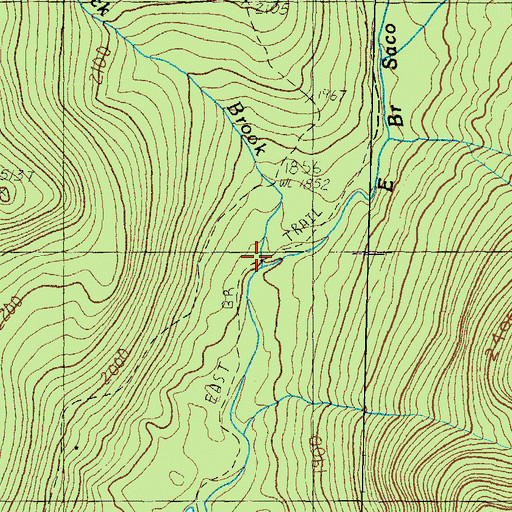 Topographic Map of Black Brook, NH