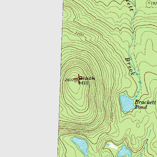 Topographic Map of Black Hill, NH