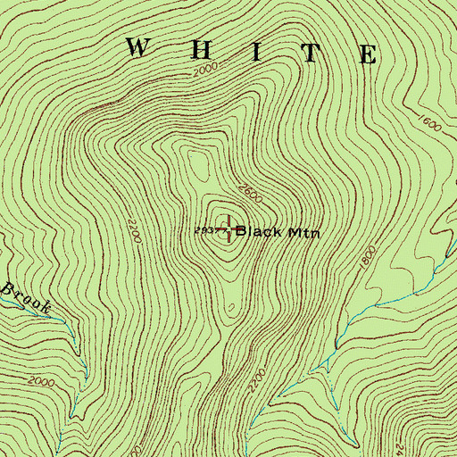Topographic Map of Black Mountain, NH