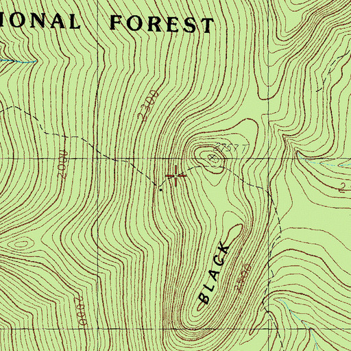 Topographic Map of Black Mountain Cabin, NH