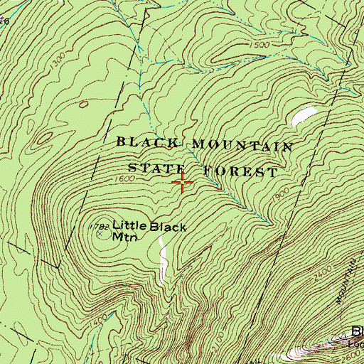 Topographic Map of Black Mountain State Forest, NH