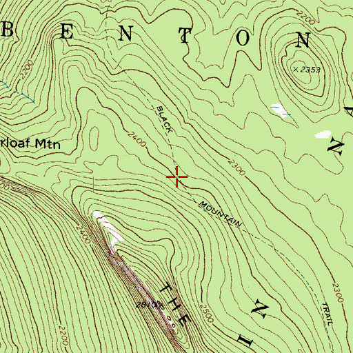Topographic Map of Black Mountain Trail, NH