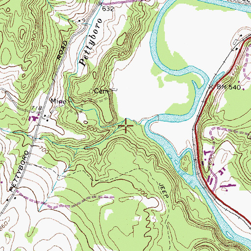 Topographic Map of Black Valley, NH