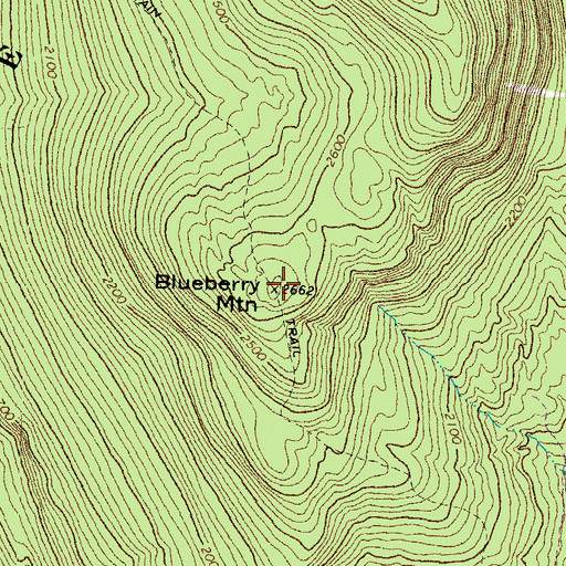 Topographic Map of Blueberry Mountain, NH