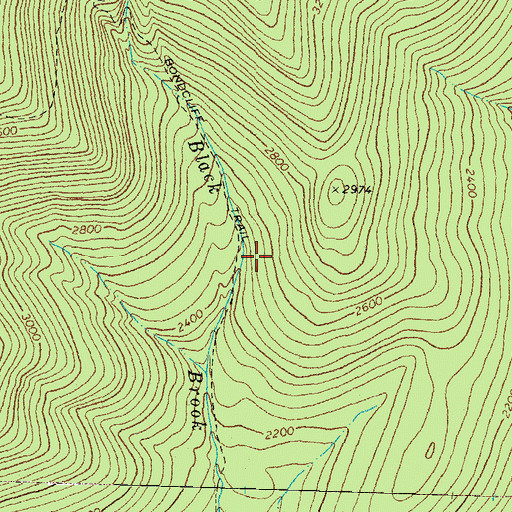 Topographic Map of Bondcliff Trail, NH