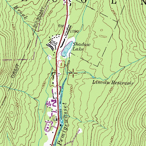 Topographic Map of Boyce Brook, NH