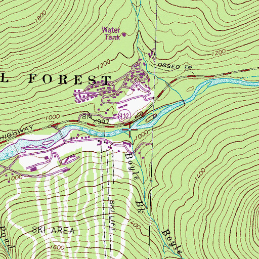 Topographic Map of Boyle Brook, NH