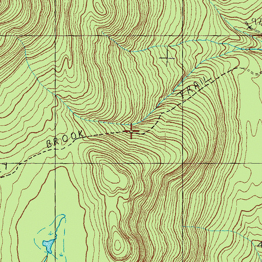 Topographic Map of Bradley Brook Trail, NH