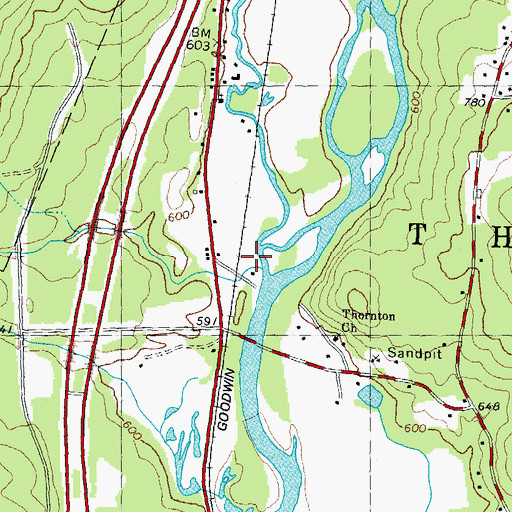 Topographic Map of Burleigh Brook, NH