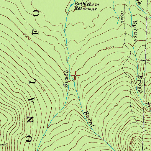 Topographic Map of Burnt Brook, NH