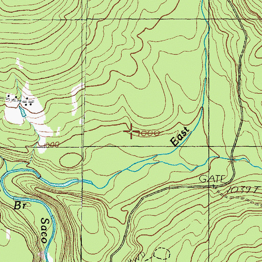 Topographic Map of Burnt Knoll Brook, NH