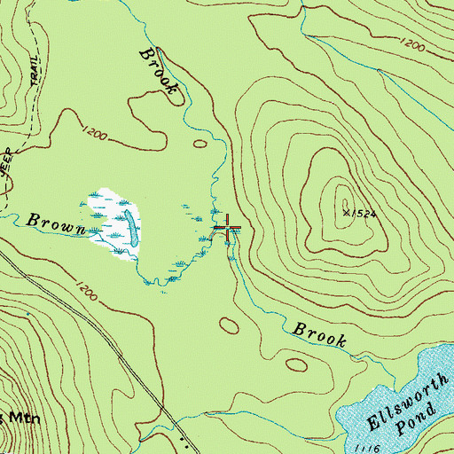 Topographic Map of Buzzell Brook, NH
