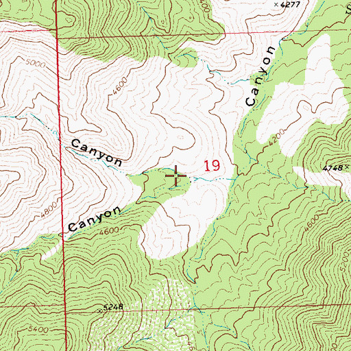 Topographic Map of North Fall Canyon, AZ