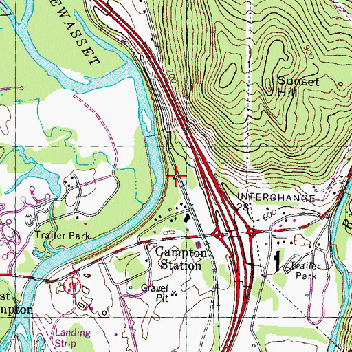 Topographic Map of Campton Station, NH