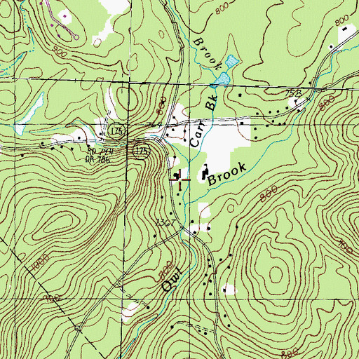 Topographic Map of Carr Brook, NH