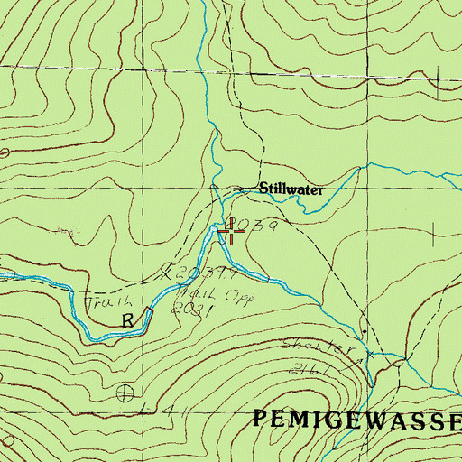 Topographic Map of Carrigain Branch, NH