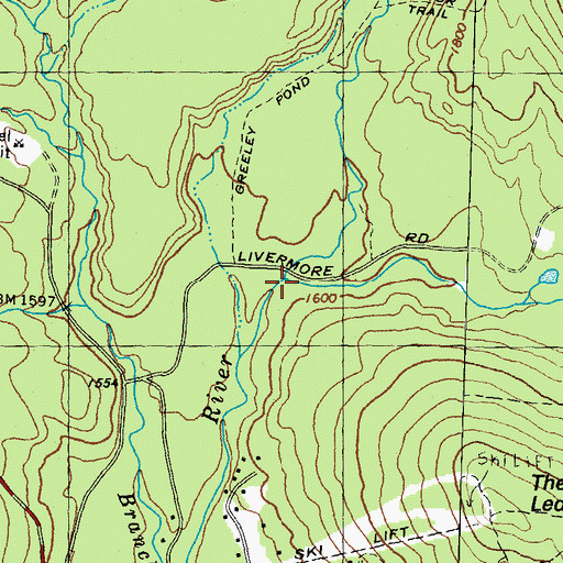 Topographic Map of Cascade Brook, NH