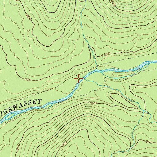 Topographic Map of Cedar Brook, NH