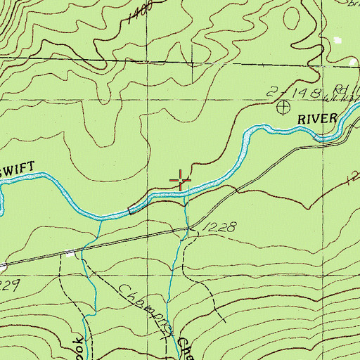 Topographic Map of Champney Brook, NH