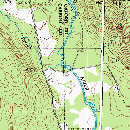 Topographic Map of Chandler Brook, NH
