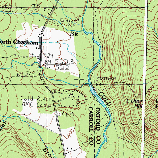 Topographic Map of Charles Ravine, NH