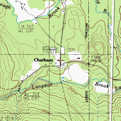 Topographic Map of Chatham, NH