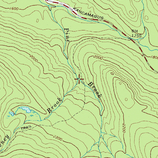 Topographic Map of Cheney Brook, NH