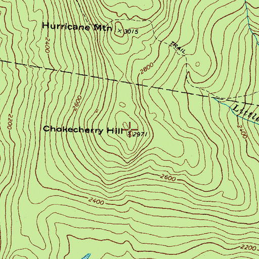Topographic Map of Chokecherry Hill, NH