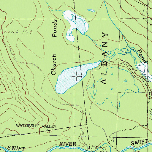 Topographic Map of Church Ponds, NH
