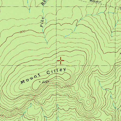 Topographic Map of Mount Cilley, NH