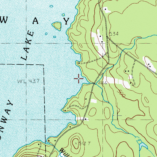 Topographic Map of Clark Brook, NH